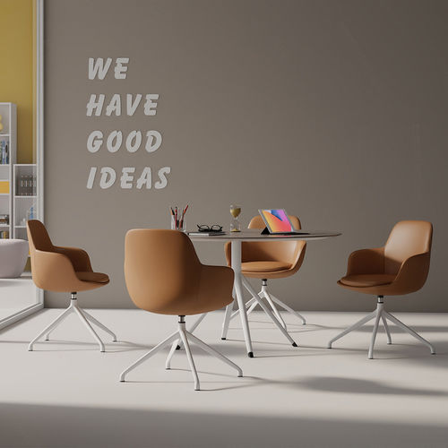 Современный стул для конференций - Lola 46C-04 - Foshan Orcco Furniture Co., Ltd. - для интерьера / из кожи / из ткани