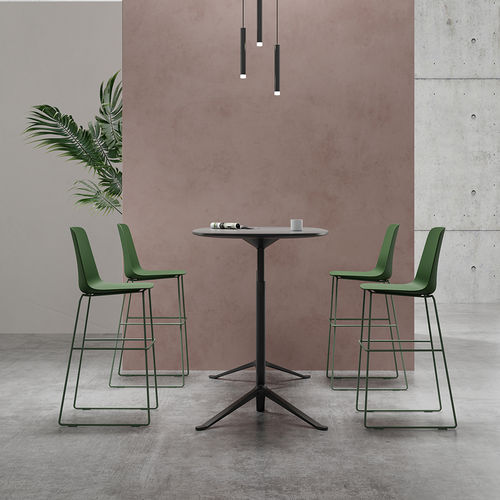 Современный барный стул - Lola 1.0 - Foshan Orcco Furniture Co., Ltd. - для интерьера / из пластика / с основанием из стали