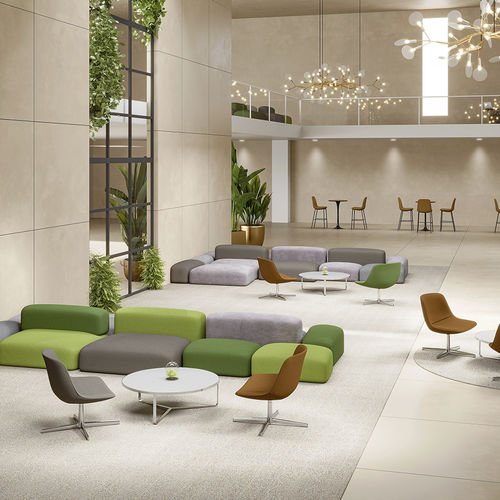 Современное кресло - Lola 80B - Foshan Orcco Furniture Co., Ltd. - из ткани / из алюминия / обитое