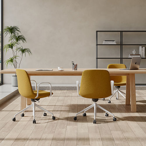Дизайнерский стул для офиса - Lola 54C-07  - Foshan Orcco Furniture Co., Ltd. - для интерьера / из ткани / из полированного алюминия