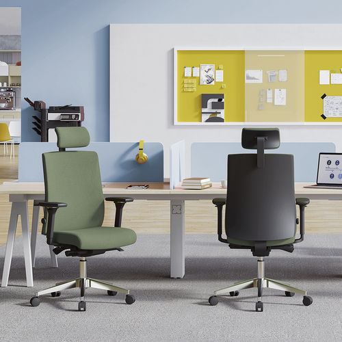 Директорское кресло из кожи - M068 Office chair - Foshan Orcco Furniture Co., Ltd. - из ткани / из полированного алюминия / обитое