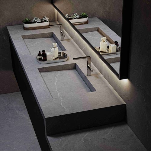 Двойная столешница для раковины - COAN   - Guangdong Kito Ceramics Group Co., Ltd. - из фарфора