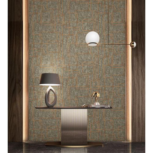 Современный обои - 1202 SERIES - ADAWALL - геометрический / имитация ткани / серый