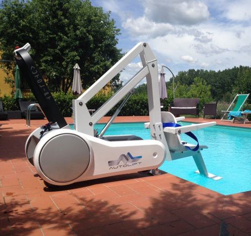 Электрический подъемник для пациентов - I-SWIM - AUTOLIFT Srl - гидравлический / с регулируемой высотой / на рейке