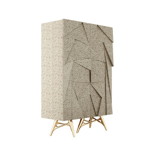 Современная барная стойка - ROSALIA CABINET - Hommés Studio - из дерева / из полированной латуни / серая