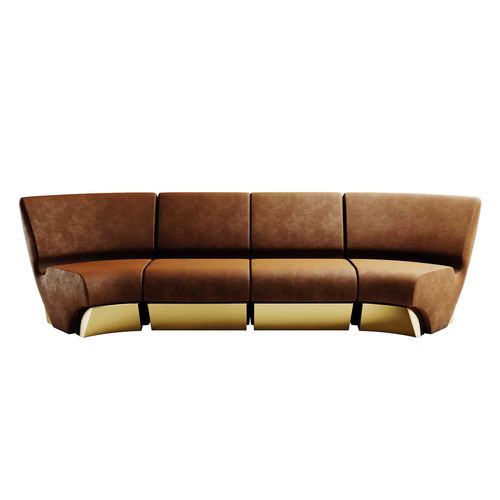 Модульный диван - GYVATÉ MODULAR SOFA - Hommés Studio - полукруглый / современный / из бархата