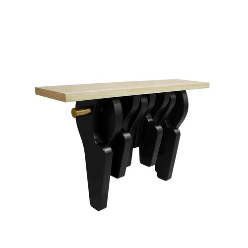 Современный стол-консоль - CADIZ CONSOLE - Hommés Studio - из блестящей лакированной древесины / с основанием из фанеры / прямоугольный