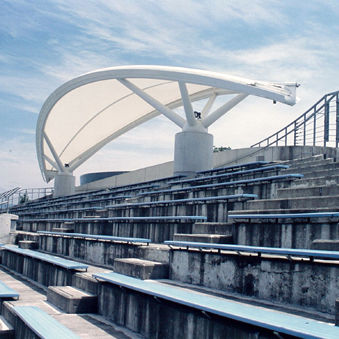 Архитектурная мембрана из ткани - FGT-600(TENNIS COURT AT KUMAMOTO SPORTS PARK) - Chukoh Chemical Industries,Ltd. - из стекловолокна / из фторполимера / из стеклоткани с тефлоновым покрытием