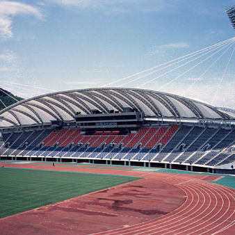 Архитектурная мембрана из ткани - FGT-800(TRACK AND FIELD SPORTS PLACE AT KUMAMOTO) - Chukoh Chemical Industries,Ltd. - из стекловолокна / из фторполимера / из ПТФЭ