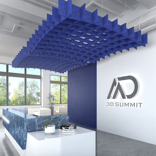 Акустический баффл из ПЭТФ - ALPHA CANOPY - CONCAVE - The Acoustics Company SAS - подвесной / из долговечных материалов