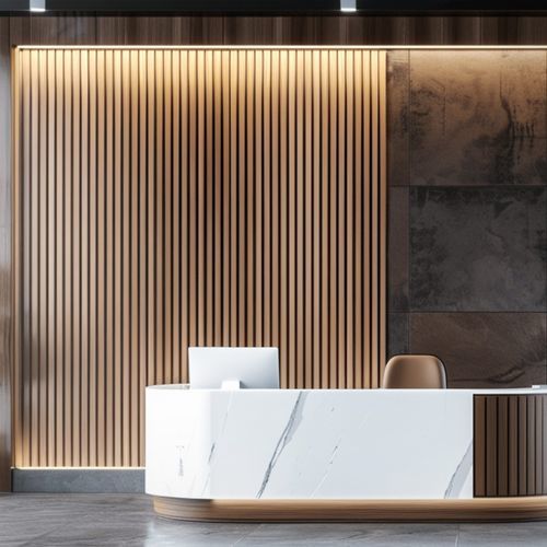 Акустическая панель для стены - SLATS - The Acoustics Company SAS - дерево / из полиэстера / из акустической ткани