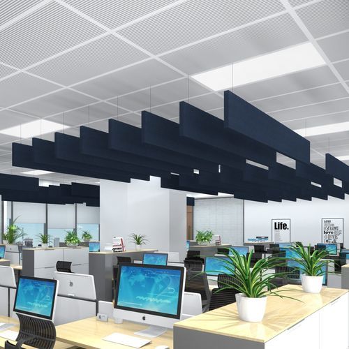 Акустический баффл из ткани - AMFOLD - The Acoustics Company SAS - из стекловаты / потолочный / прямоугольный