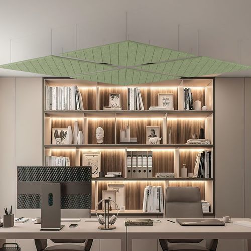Акустический баффл из ПЭТФ - ATMOS - The Acoustics Company SAS - потолочный / прямоугольный / треугольный
