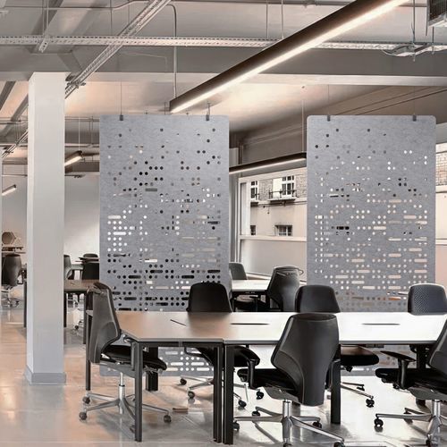 Подвесная акустическая панель - VIBE SCREEN - The Acoustics Company SAS - для разделителя пространства / из ПЭТФ / прямоугольная