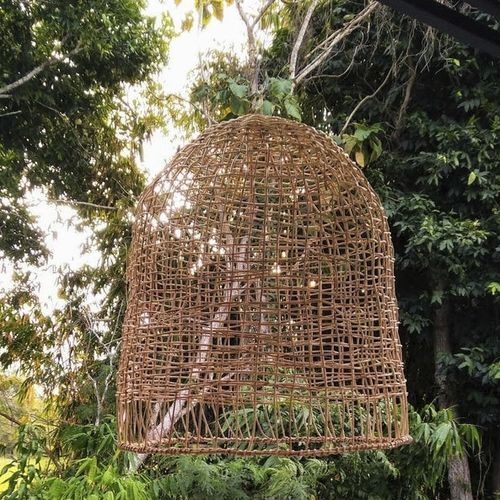 Подвесная лампа - WILSHIRE BLVD - My Bali Living - из ткани / из бамбука / из ротанга