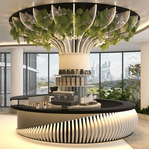 Круглая административная стойка - NewYork - MyWoodream - из дерева