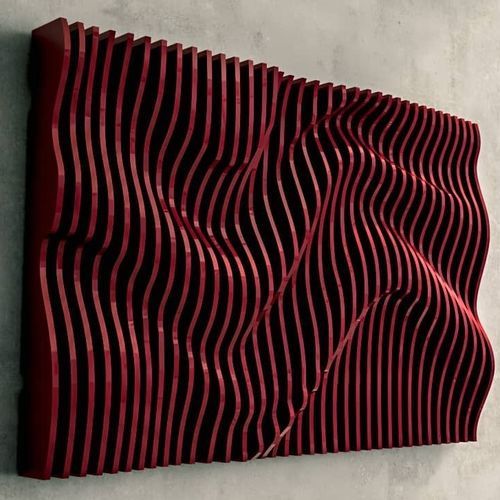 Декоративная панель из фанеры - Leto - MyWoodream - настенный / 3D / рельефный