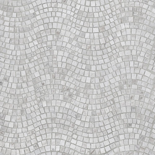 Уличная плитка из камня - WHITE SAO TOME WAVE MESH - BRAZILIAN STONES - из базальта / для наружного применения / для террасы