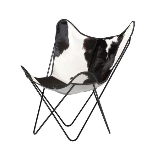 Cтул уникальный дизайн - BKF COWHIDE - Butterfly Original - для интерьера / из воловьей кожи / с основанием из стали