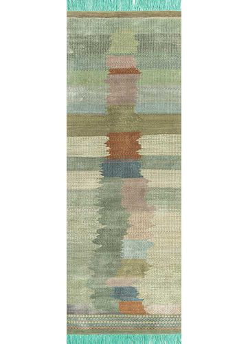 Современный ковер - SATRANGI - Jaipur Rugs - в полоску / из шерсти / из шелка