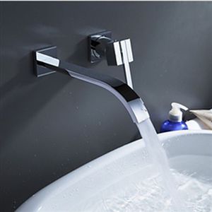 Однорычажный смеситель для умывальника - MELO  - FontanaShowers - настенный / из хромированного металла / для ванной комнаты