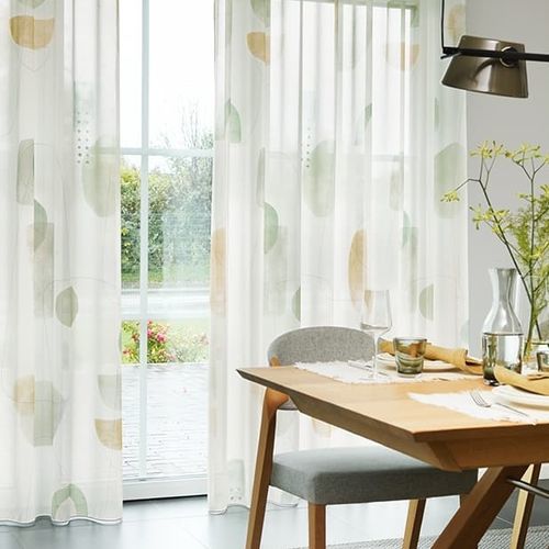 Гардинная занавеска с рисунком - MID CENTURY - Gardisette - из полиэстера / моющаяся / прозрачная