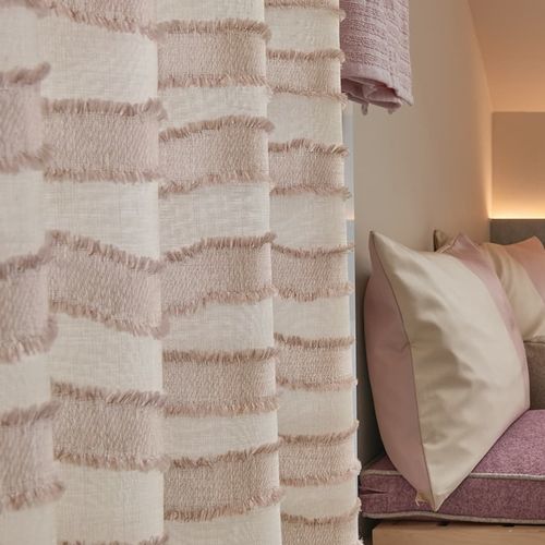 Гардинная занавеска в полоску - BOHO - Gardisette - из хлопка / из полиэстера / моющаяся