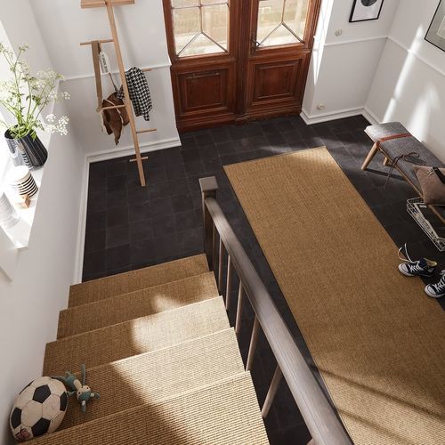 Тканое ковровое покрытие - NATURE - JAB ANSTOETZ FLOORING - структурированное / из сизаля / однотонное