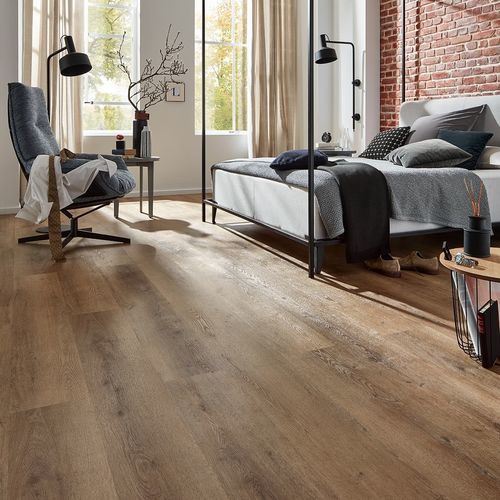 Виниловое напольное покрытие - BRUSHED OAK BROWN  - JAB ANSTOETZ FLOORING - для интерьера / для ступени / для офиса