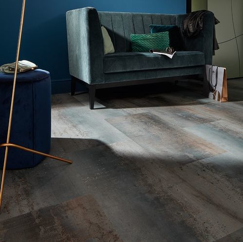 Виниловое напольное покрытие - STEEL   - JAB ANSTOETZ FLOORING - для интерьера / для ступени / для офиса