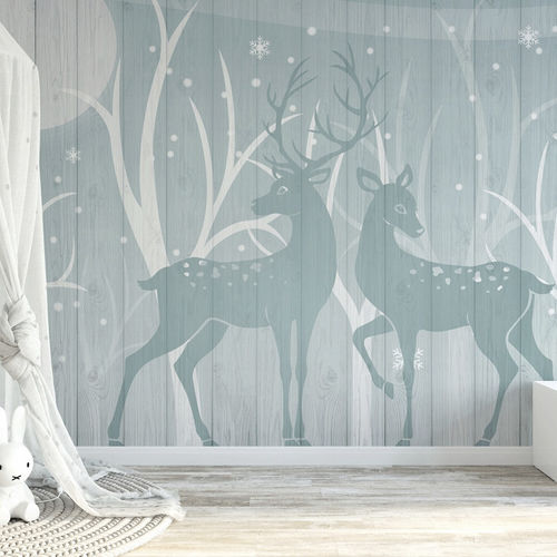 Современный обои - tendance biche forêt - MuralConcept - из нетканых материалов / панорамный / с рисунком животных