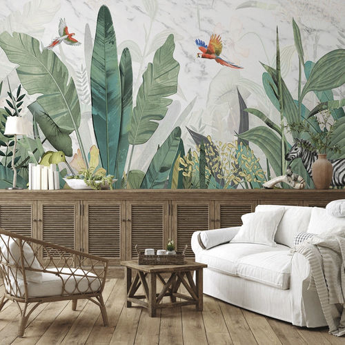 Современный обои - jungle marbré - MuralConcept - из нетканых материалов / панорамный / многоцветный