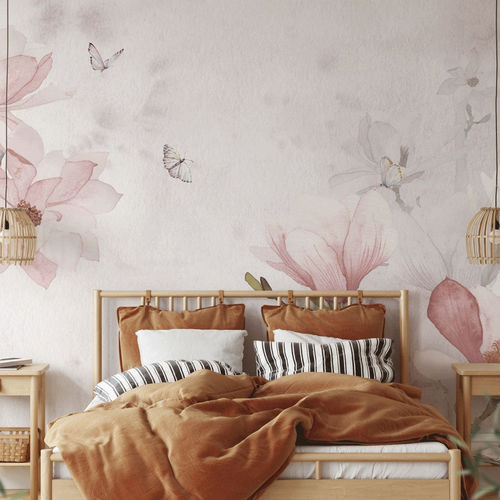 Современный обои - aquarelle magnolia - MuralConcept - из нетканых материалов / в цветочек / панорамный