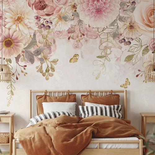 Современный обои - Mademoiselle  - MuralConcept - из нетканых материалов / в цветочек / многоцветный