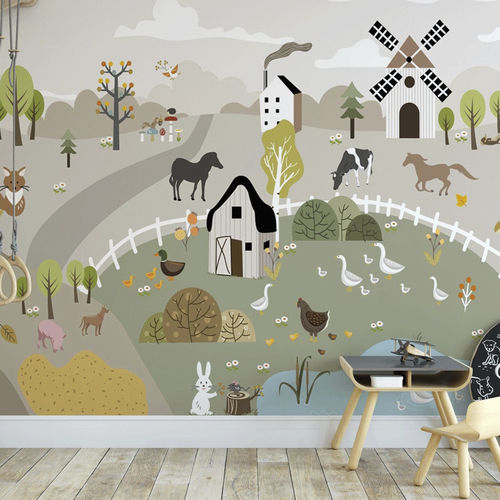 Современный обои - ferme - MuralConcept - из нетканых материалов / панорамный / с рисунком животных