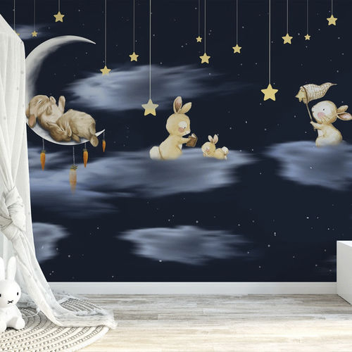 Современный обои - nuit étoilé lune - MuralConcept - из нетканых материалов / панорамный / многоцветный