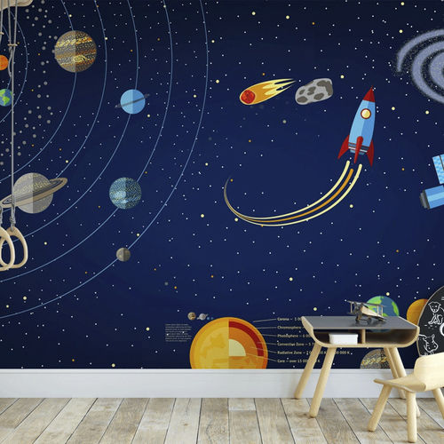 Современный обои - astronaute univers galaxy - MuralConcept - из нетканых материалов / панорамный / многоцветный