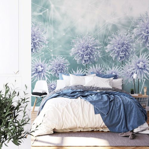 Обои для кухни - pissenlit mauve - MuralConcept - современный / из нетканых материалов / в цветочек