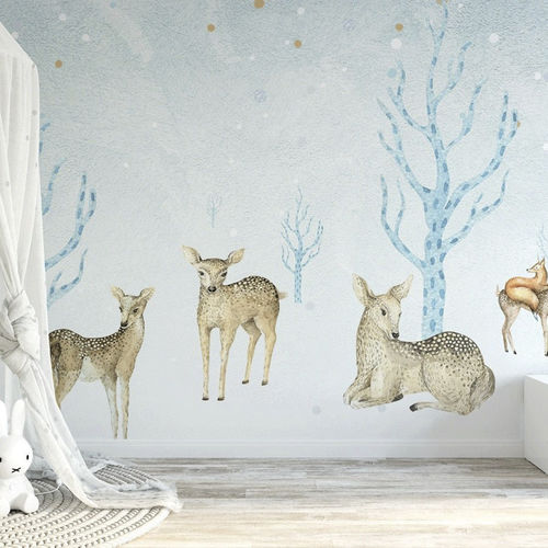 Современный обои - forêt & daims - MuralConcept - из нетканых материалов / природный мотив / с рисунком животных