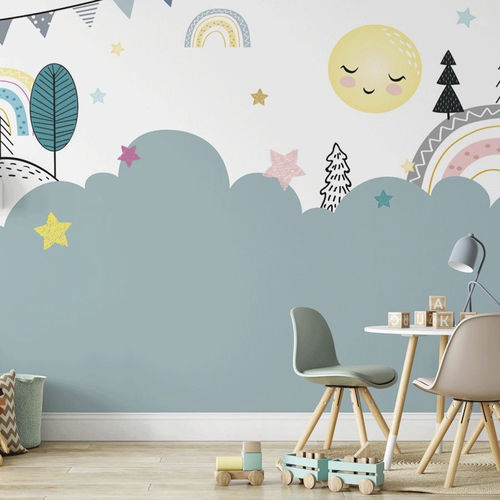Современный обои - douce nuit  - MuralConcept - из нетканых материалов / панорамный / синий