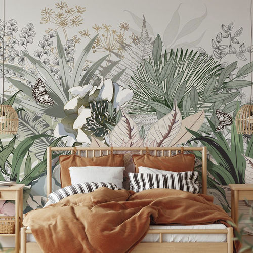 Современный обои - botanic - MuralConcept - из нетканых материалов / в цветочек / панорамный