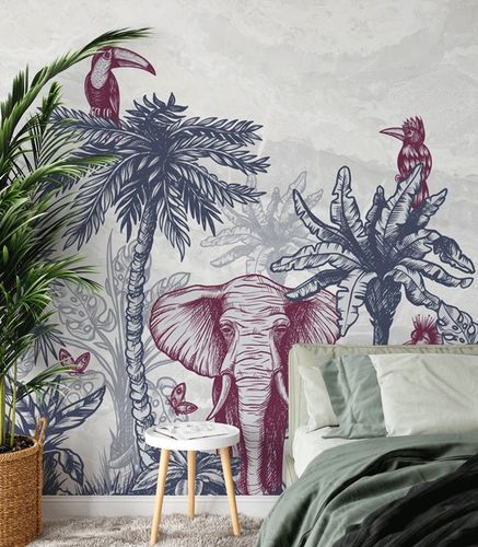 Современный обои - tropical exotisme marbré - MuralConcept - из нетканых материалов / природный мотив / панорамный