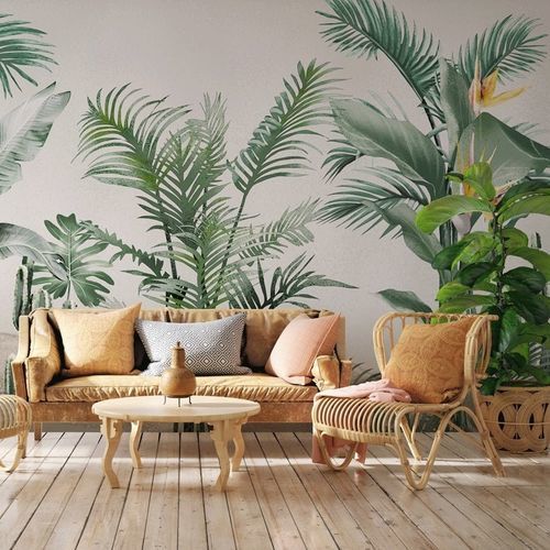 Современный обои - tendance tropicale oiseau du paradis - MuralConcept - из нетканых материалов / природный мотив / панорамный