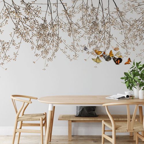 Современный обои - branchage & papillon - MuralConcept - из нетканых материалов / природный мотив / панорамный