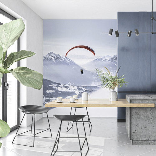 Современный обои - montagne fly in the Alps - MuralConcept - из нетканых материалов / панорамный / многоцветный