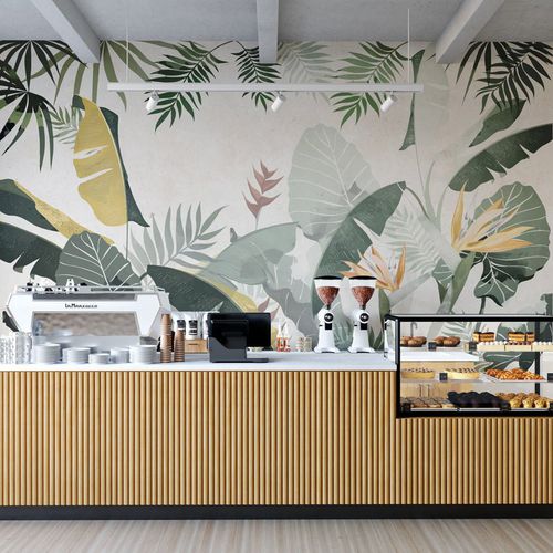 Современный обои - végétal  - MuralConcept - из нетканых материалов / панорамный / зеленый