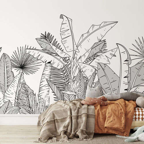 Современный обои - botanic leaf - MuralConcept - из нетканых материалов / природный мотив / панорамный
