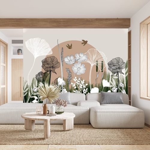 Современный обои - illustration - MuralConcept - из нетканых материалов / в цветочек / панорамный