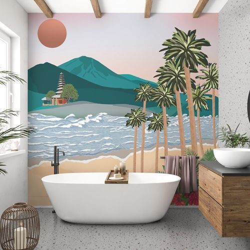 Современный обои - illustration Bali inspiration - MuralConcept - из нетканых материалов / панорамный / многоцветный