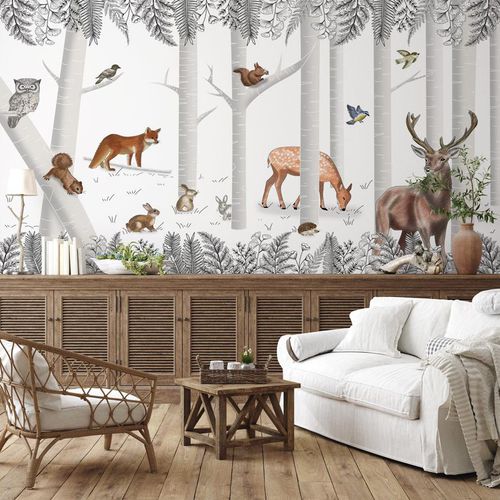 Современный обои - bois enchanté - MuralConcept - из нетканых материалов / панорамный / с рисунком животных